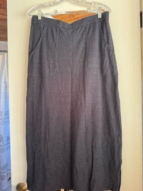 Prana Charcoal Striped Maxi Skirt